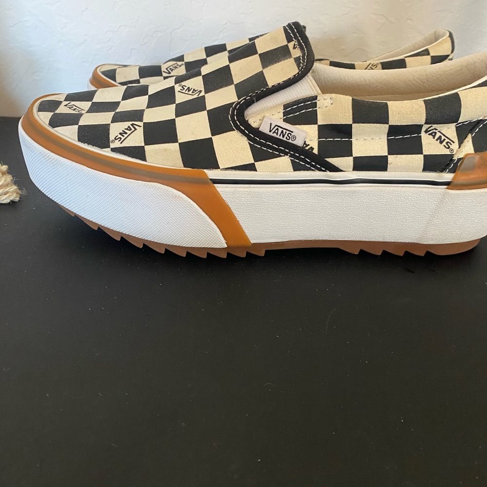 Stacked checkered vans size 8.5 women’s
